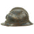 Original French WWI Model 1915 Adrian Helmet in Horizon Blue with Replica Badge Original Items