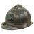 Original French WWI Model 1915 Adrian Helmet in Horizon Blue with Replica Badge Original Items