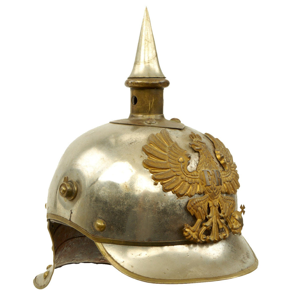 Original Imperial German WWI Prussian M1899 Line Kürassier Lobster Tail Pickelhaube Helmet with Liner Original Items