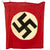 Original German WWII NSDAP National Socialist Political Flag with Hanger Rings - 48" x 57" Original Items