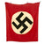Original German WWII NSDAP National Socialist Political Flag with Hanger Rings - 48" x 57" Original Items