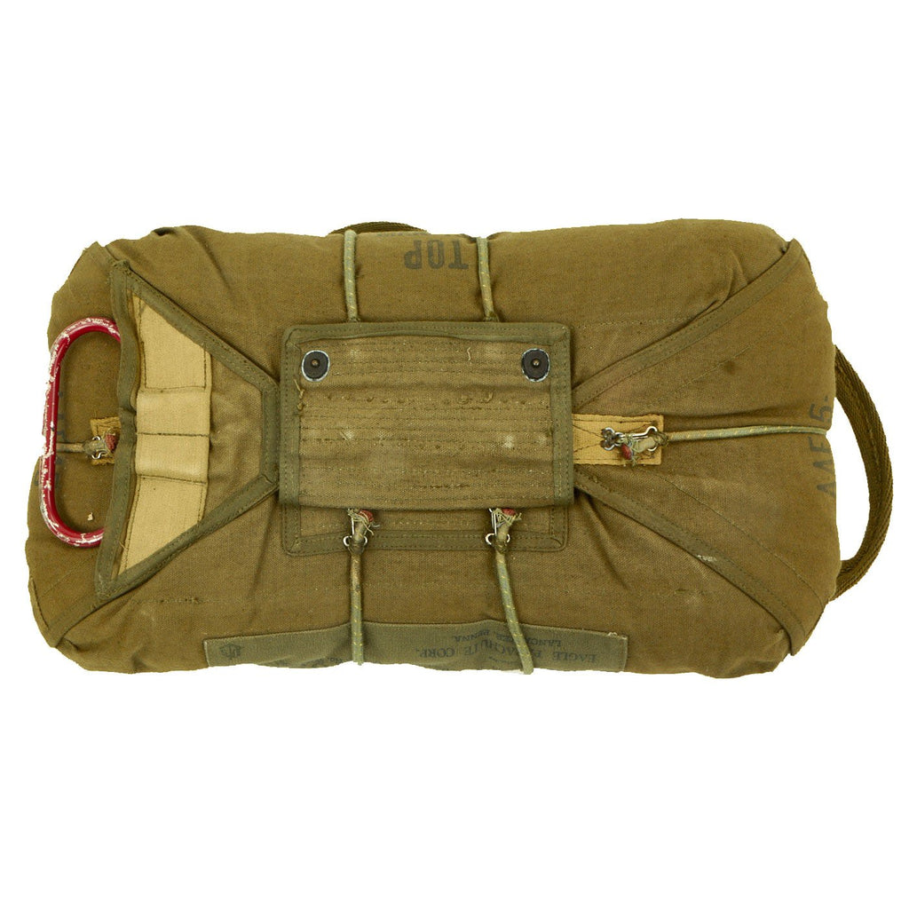 Original U.S. WWII Army Air Force Type A-4 Parachute Pack Dated March 1945 Original Items