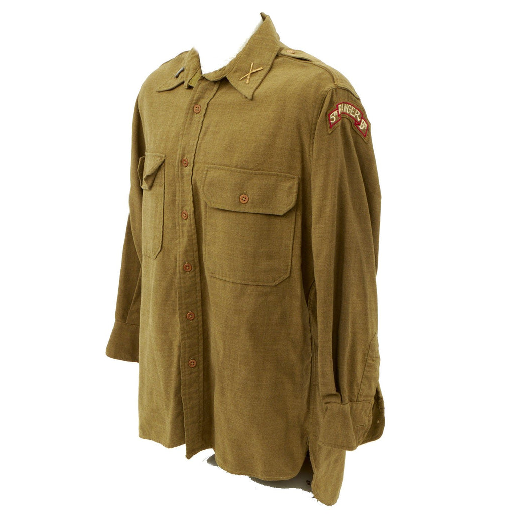Original U.S. WWI 5th Ranger Battalion Officer Wool Shirt with Patch Original Items