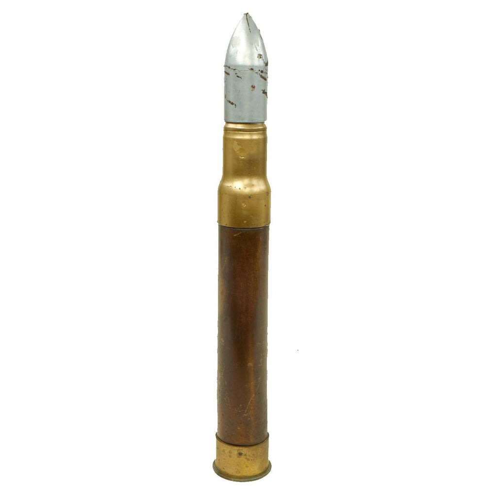Copy of Copy of Original WWII U.S. Navy Gun 3 Inch Wooden MK6 Drill Round Original Items