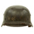 Original German WWII Extra Large M40 Single Decal Army Heer Helmet with 60cm Liner & Chinstrap - hkp68 Original Items