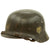 Original German WWII Extra Large M40 Single Decal Army Heer Helmet with 60cm Liner & Chinstrap - hkp68 Original Items