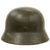 Original German WWII Extra Large M40 Single Decal Army Heer Helmet with 60cm Liner & Chinstrap - hkp68 Original Items