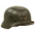 Original German WWII Extra Large M40 Single Decal Army Heer Helmet with 60cm Liner & Chinstrap - hkp68 Original Items