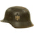 Original German WWII Service Worn M42 Single Decal Army Heer Helmet with 56cm Liner - ET64 Original Items