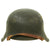 Original German WWII M42 Single Decal Army Heer Helmet with 57cm Liner & Chinstrap - stamped NS64 Original Items