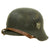 Original German WWII M42 Single Decal Army Heer Helmet with 57cm Liner & Chinstrap - stamped NS64 Original Items