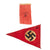 Original German WWII NSDAP National Socialist Pennant Flag & Small NSKK Banner Set Original Items