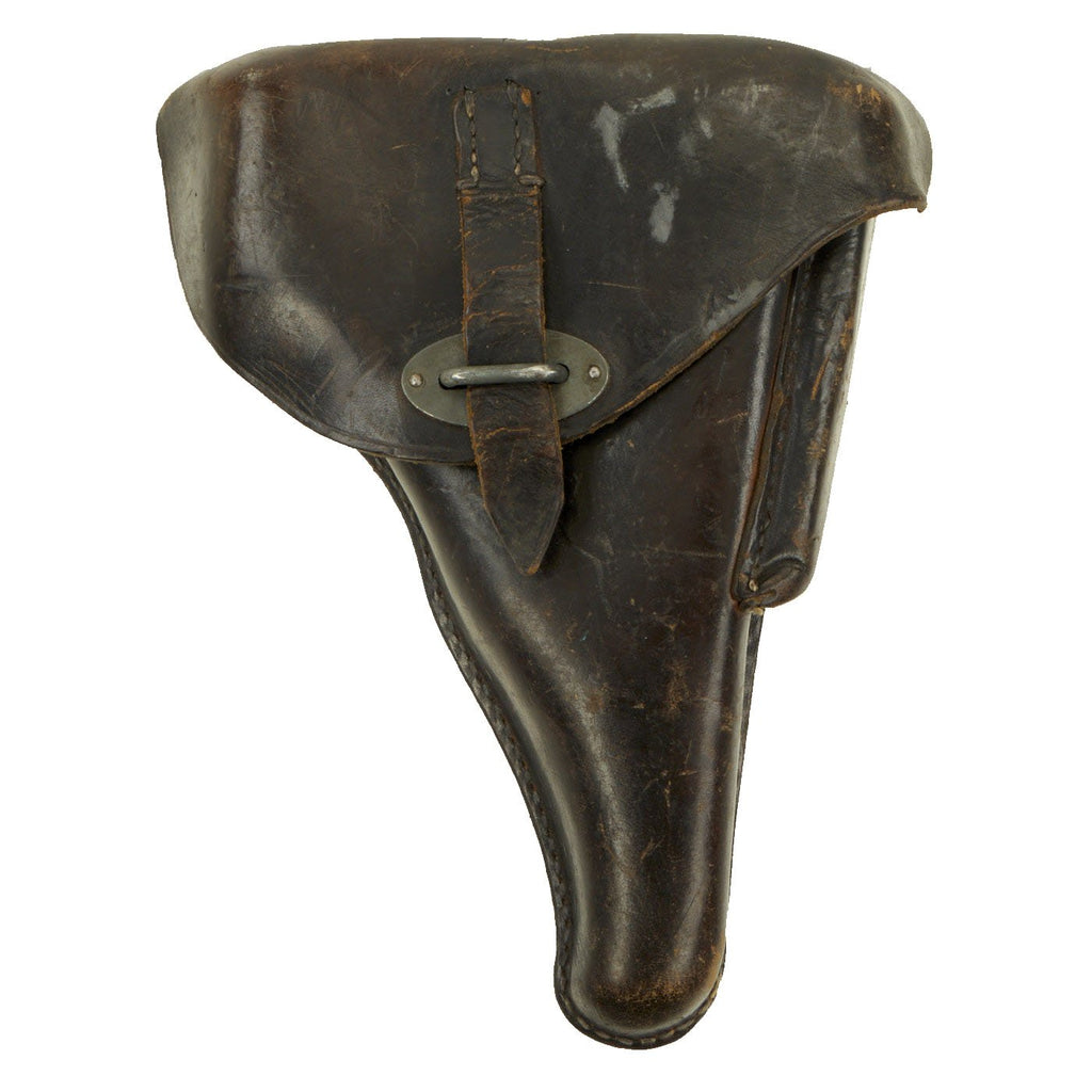 Original German WWII Named Walther P.38 Black Hardshell Holster by Kromolowski & Sohne of Radom Original Items