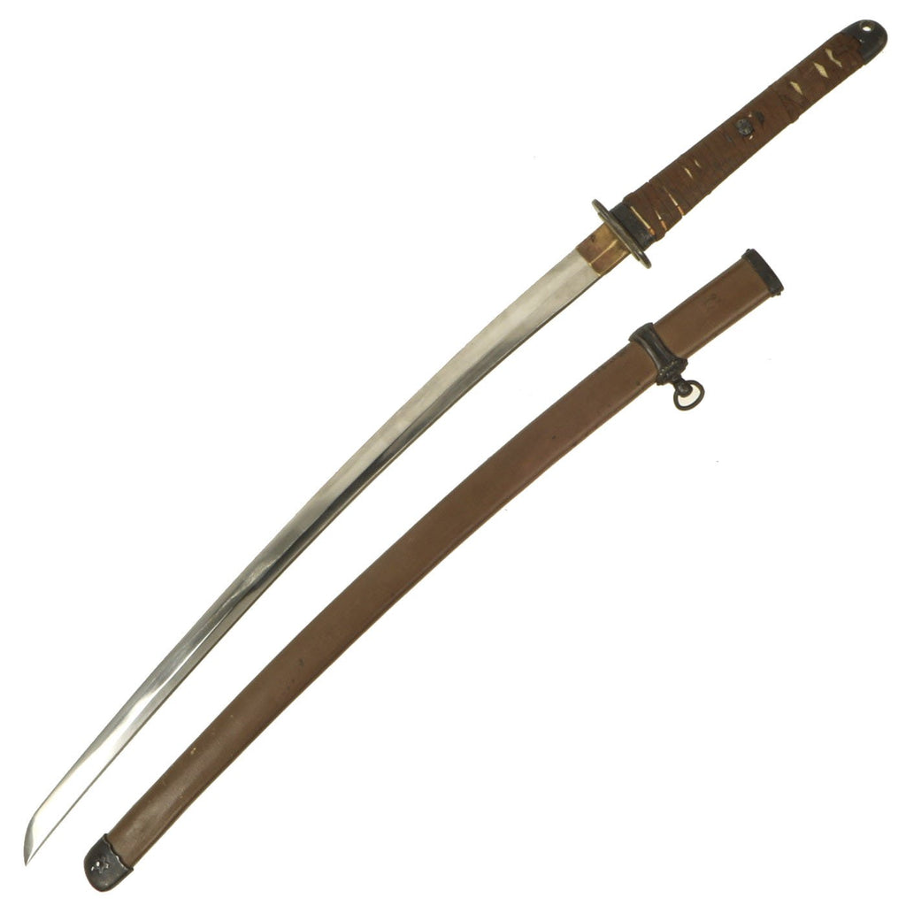 Original WWII Japanese Army Officer P-1944 Rinji Seikishi Shin-Gunto Katana Sword by NOBUMITSU - Dated 1945 Original Items