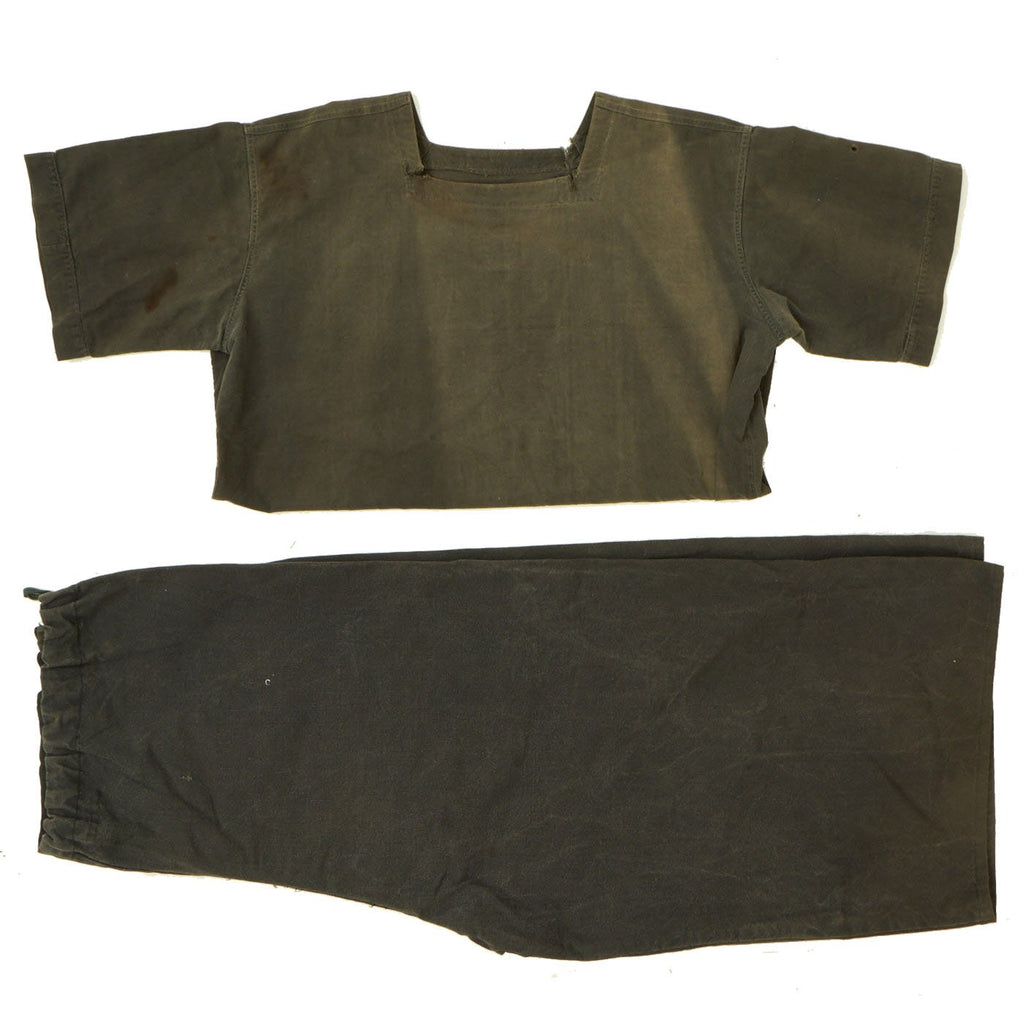 Original U.S. Vietnam War Bring Back NVA North Vietnamese Viet Cong Black Uniform with Veteran Letter Original Items