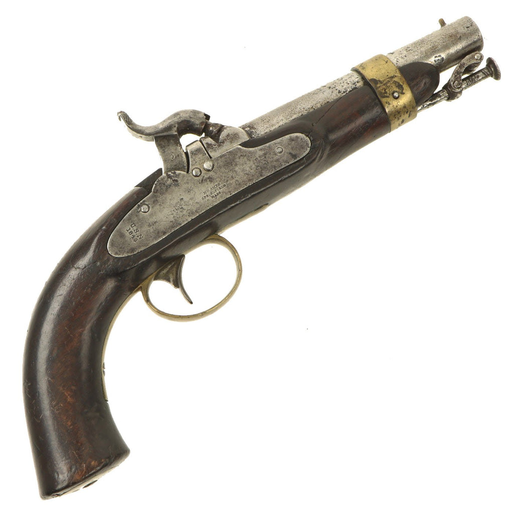 Original U.S. Model 1842 Internal Hammer Naval Percussion Pistol by N.P. Ames - dated 1843 Original Items