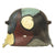 Original Imperial German WWI M16 Stahlhelm Helmet Shell with Panel Camouflage Paint - marked B.F. 62. Original Items