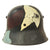 Original Imperial German WWI M16 Stahlhelm Helmet Shell with Panel Camouflage Paint - marked B.F. 62. Original Items