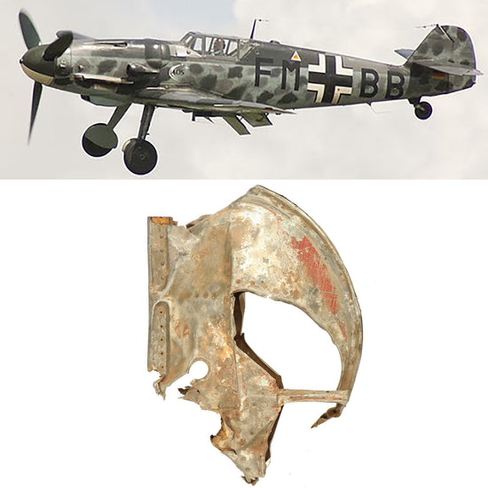 Original German WWII Crashed Luftwaffe Messerschmitt Bf 109 Fuselage Tail Section Original Items