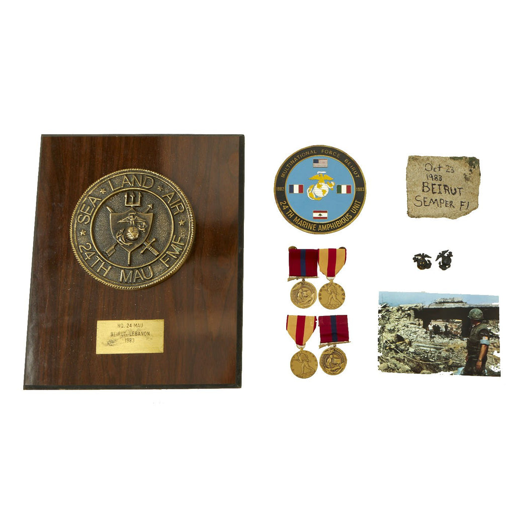 Original U.S. 1983 Invasion of Beirut 24th Marine Amphibious Unit Grouping Original Items