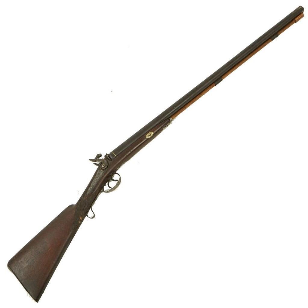 Original Belgian 10 bore Double Barrel Percussion Shotgun for the U.S. Frontier Market - circa 1850 Original Items