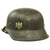 Original German WWII M42 Service Worn Single Decal Army Heer Helmet with 56cm Liner - ET64 Original Items