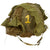 Original U.S. Late WWII M1 McCord Rear Seam Helmet with Int'l Molded Plastics Liner and Helmet Net Original Items
