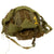 Original U.S. Late WWII M1 McCord Rear Seam Helmet with Int'l Molded Plastics Liner and Helmet Net Original Items