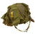 Original U.S. Late WWII M1 McCord Rear Seam Helmet with Int'l Molded Plastics Liner and Helmet Net Original Items