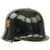 Original German WWII M34 Square Dip Aluminum Fire Police Protection Helmet with Double Decals - Feuerwehr Original Items