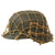 Original German WWII M42 Army Heer Helmet with Size 57 Liner & Helmet Net with Hooks - EF64 Original Items