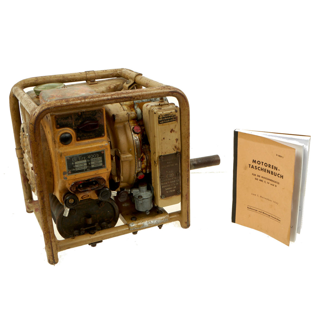 Original German WWII GC400 12/16V 400 Watt Generator made by DKW and Horch - Serial 40463 Original Items