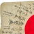 Original Japanese WWII Hand Painted Cloth Good Luck Flag - 26" x 37" Original Items