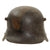Original German WWI M16 Stahlhelm Helmet Shell with Panel Camouflage Paint - Named - Marked ET64 Original Items