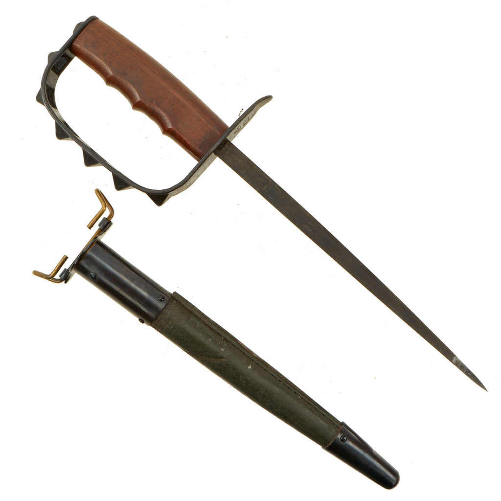 Original U.S. WWI M1917 Trench Knife by L.F. & C. Dated 1917 with Replacement Scabbard Original Items