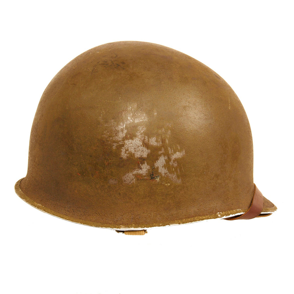 Original U.S. WWII 1943 McCord Fixed Bale M1 Helmet with Westinghouse Liner - Complete Original Items