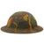 Original U.S. WWI M1917 93rd Infantry Division Camouflage Doughboy Helmet - The Red Hand Division Original Items