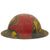 Original U.S. WWI M1917 93rd Infantry Division Camouflage Doughboy Helmet - The Red Hand Division Original Items