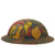 Original U.S. WWI M1917 93rd Infantry Division Camouflage Doughboy Helmet - The Red Hand Division Original Items