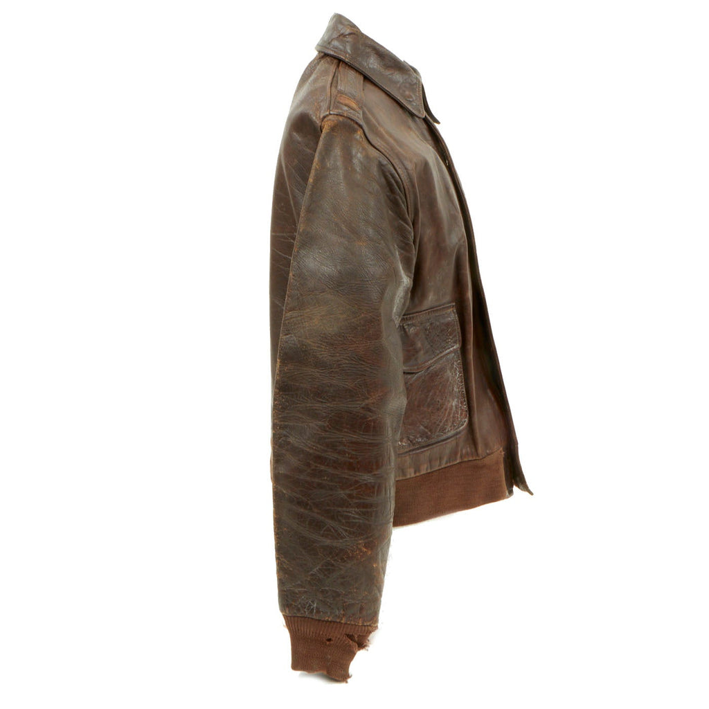 Original U S WWII Army Air Forces Type A2 Leather Flight Jacket With original-u-s-wwii-army-air-forces-type-a2-leather-flight-jacket-with