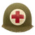 Original U.S. Korean War Medic M1 McCord Front Seam Swivel Bale Helmet with CAPAC Liner Original Items