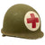 Original U.S. Korean War Medic M1 McCord Front Seam Swivel Bale Helmet with CAPAC Liner Original Items