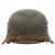 Original German WWII M42 Single Decal Luftwaffe Helmet with Dome Stamp & Partial Liner - NS64 Original Items