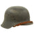 Original German WWII M42 Single Decal Luftwaffe Helmet with Dome Stamp & Partial Liner - NS64 Original Items