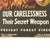 Original U.S. WWII 1943 Propaganda Poster - OUR CARELESSNESS - THEIR SECRET WEAPON - PREVENT FOREST FIRES Original Items