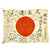 Original Japanese WWII Hand Painted Good Luck Flag Covered with Writing - 27" x 38" Original Items