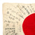 Original Japanese WWII Hand Painted Cloth Good Luck Flag - 28" x 38" Original Items