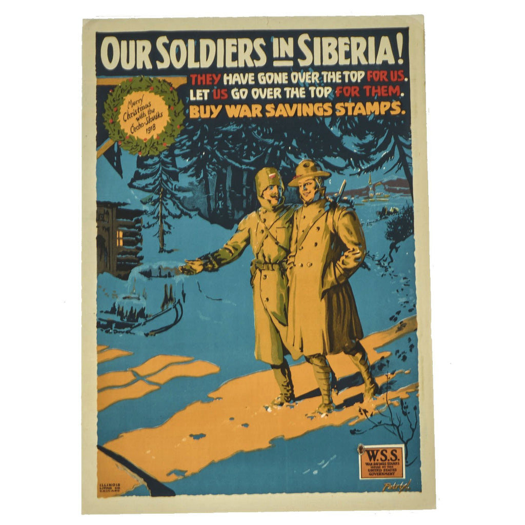 Original U.S. WWI 1918 Propaganda Poster - Our Soldiers in Siberia! Original Items
