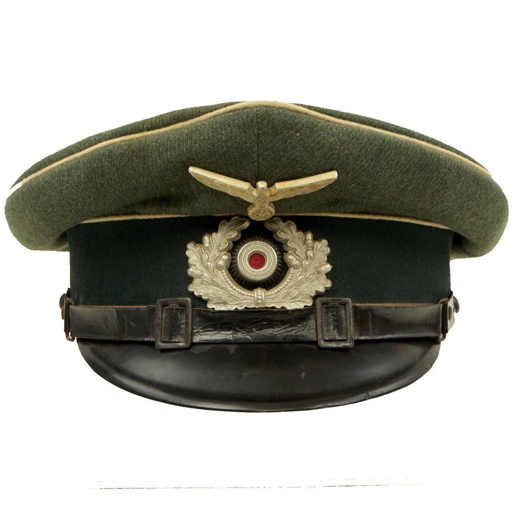 Original German WWII Wehrmacht Army Heer Infantry EM - NCO Schirmmütze Visor Cap - Size 56 1/2 Original Items