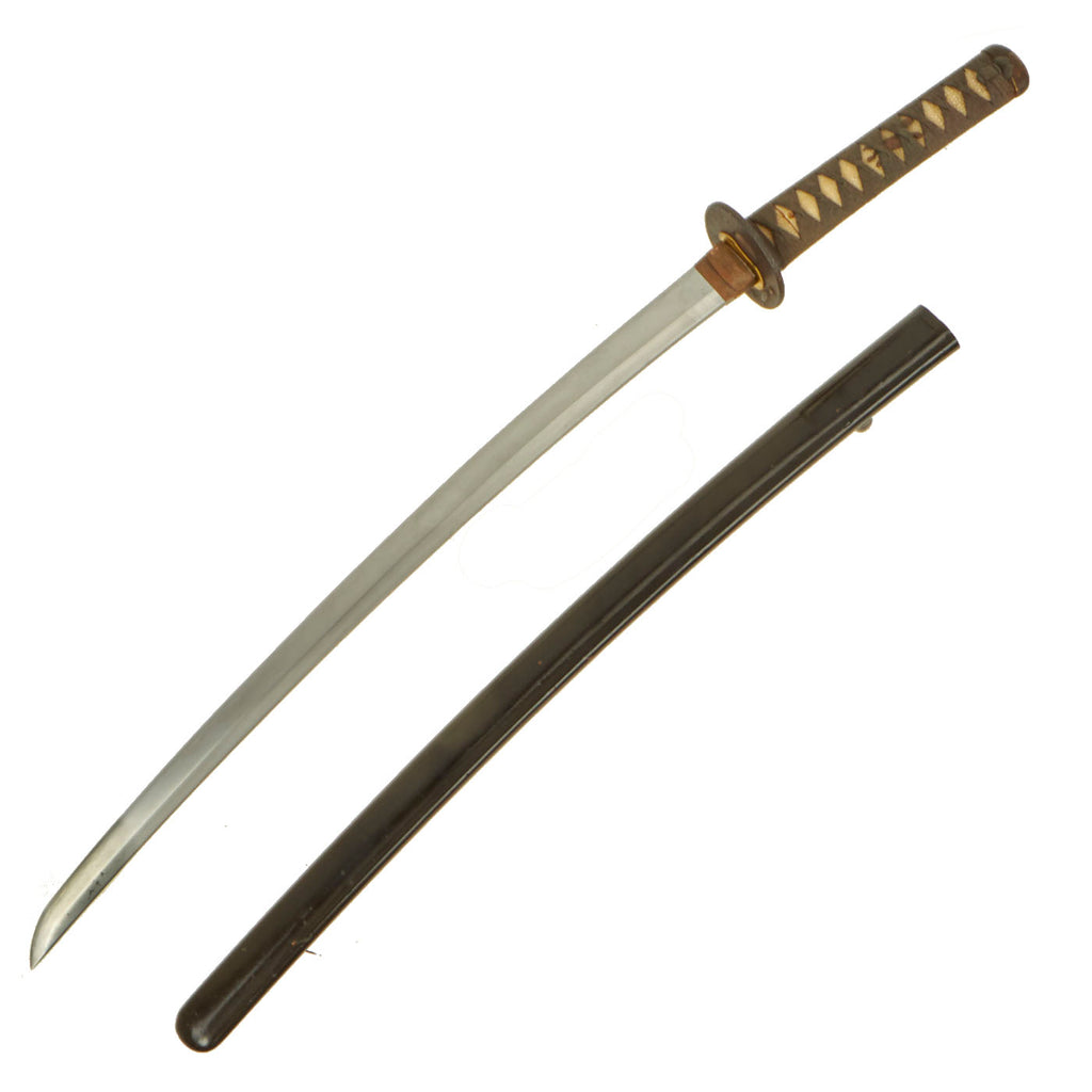 Original 18th Century Edo Period Japanese Wakizashi Short Sword with Handmade Blade and Lacquered Scabbard Original Items